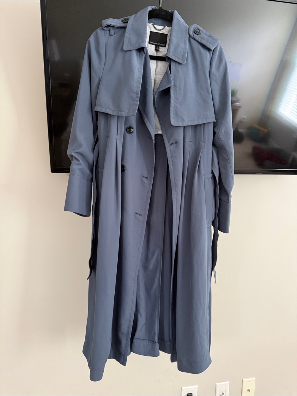 Banana Republic Women's Slate Blue Trench Coat
